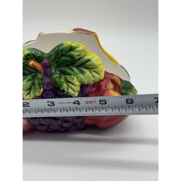 Vintage KMC Grape Hand Painted Fine Ceramicware Napkin Holder - Picture 7 of 8